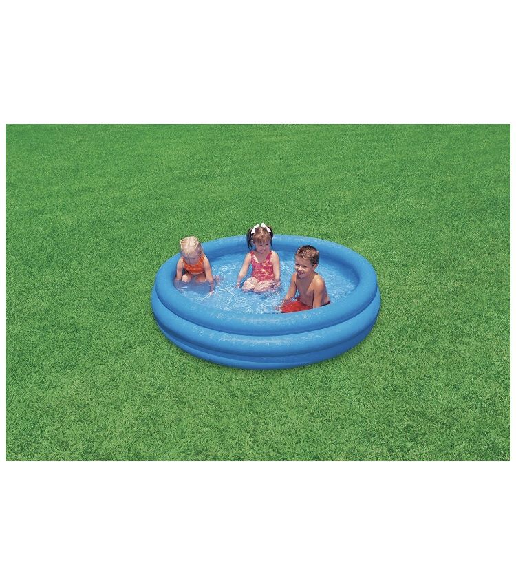 Blue Kids Outdoor Inflatable 66" x 15"Swimming Pool, 8" Tall