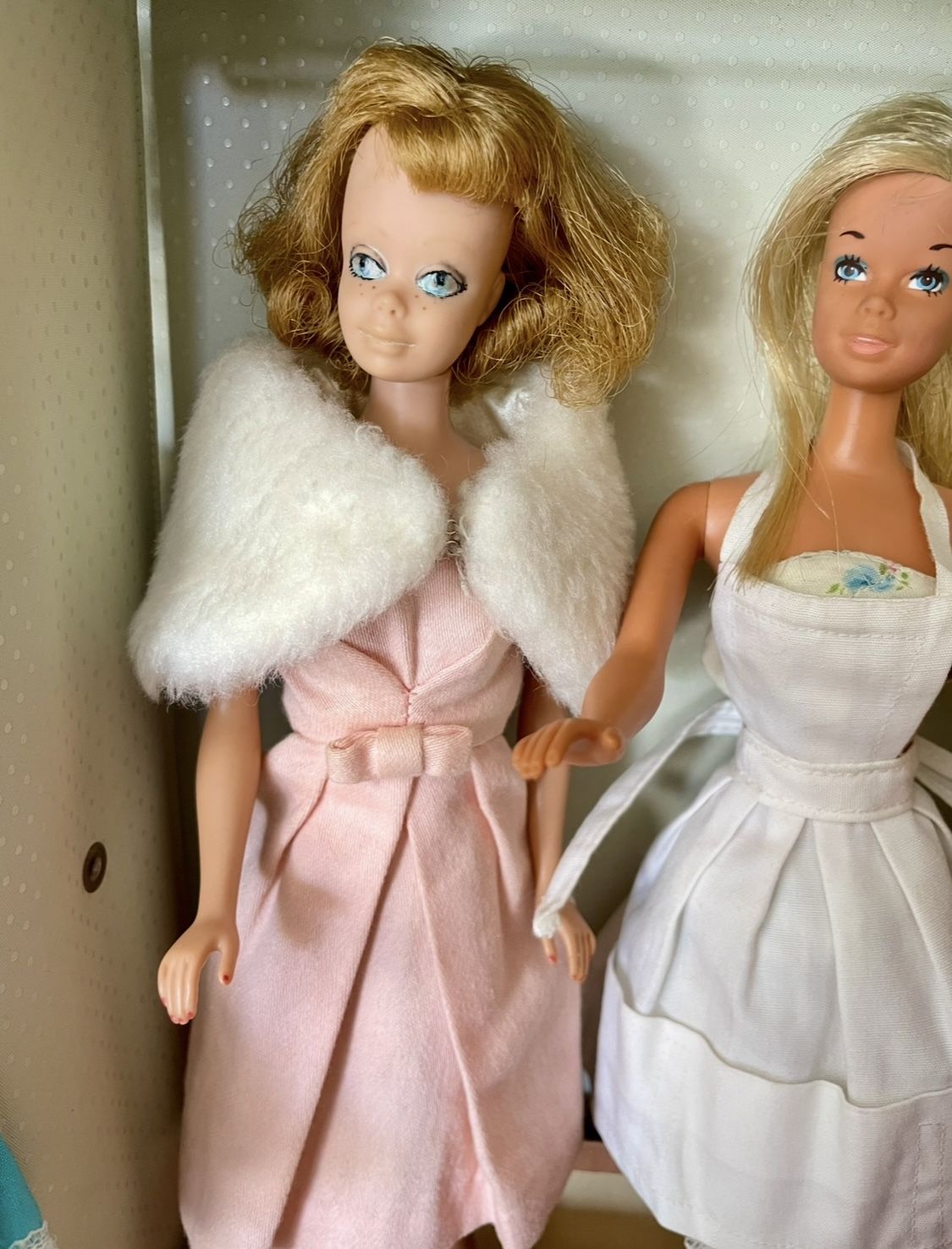 Vintage Barbies And Case With Clothes