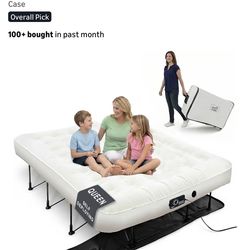 Inflatable bed with frame
