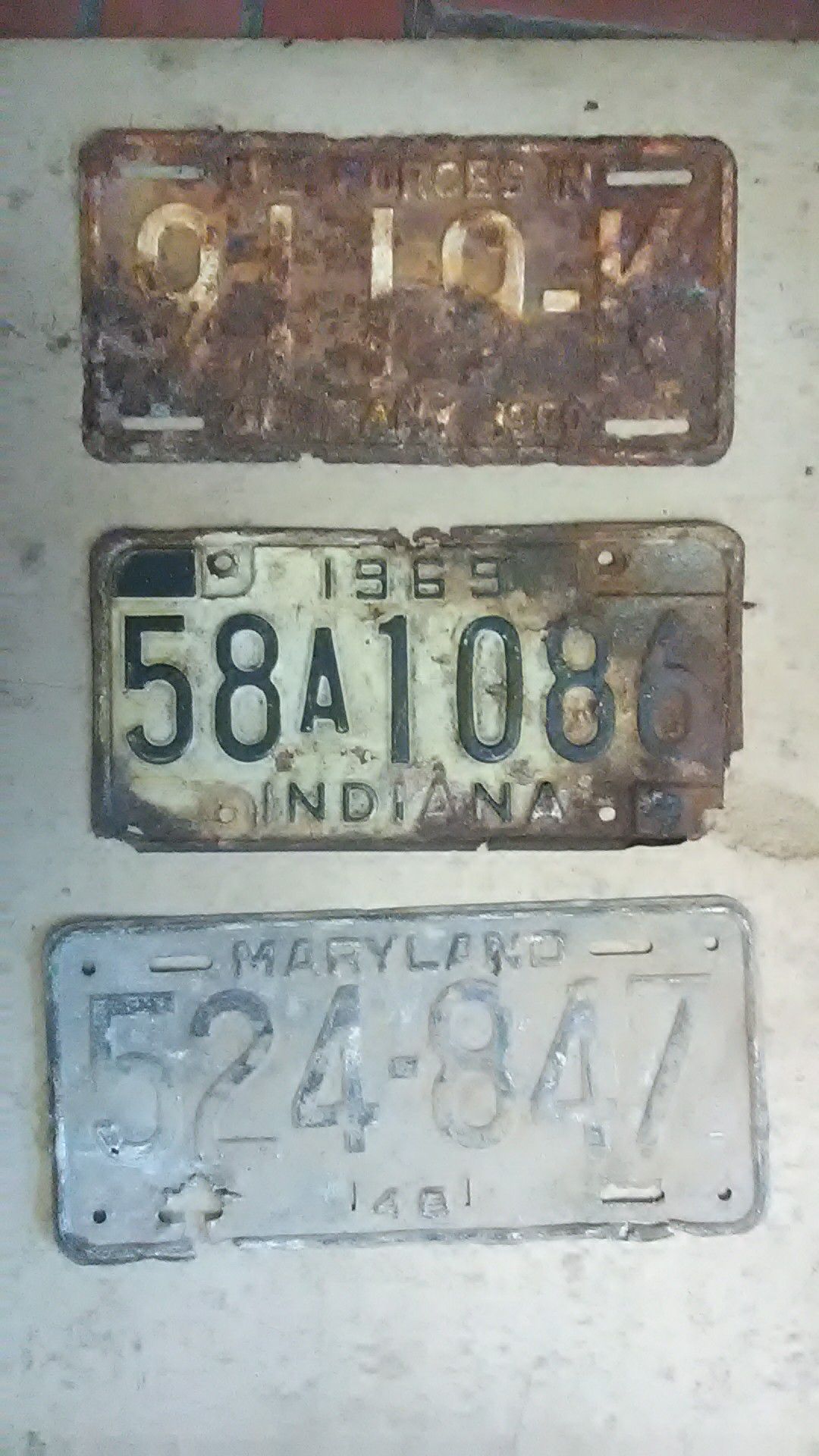License Plates! 1960-1969-1948;!!!