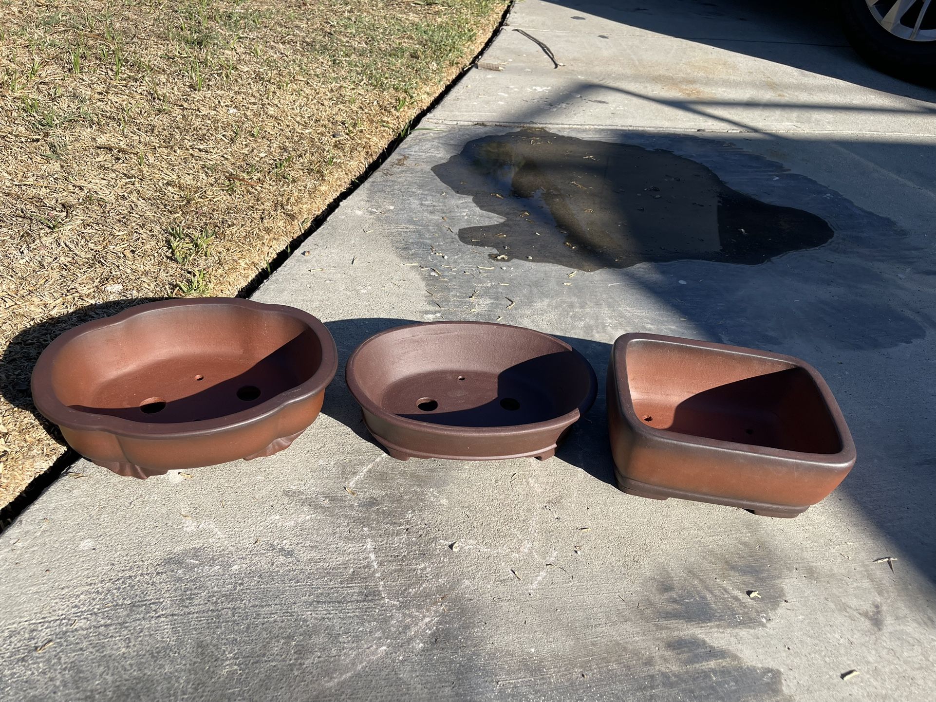 Unglazed Ceramic Bonsai Pots-($25 each )