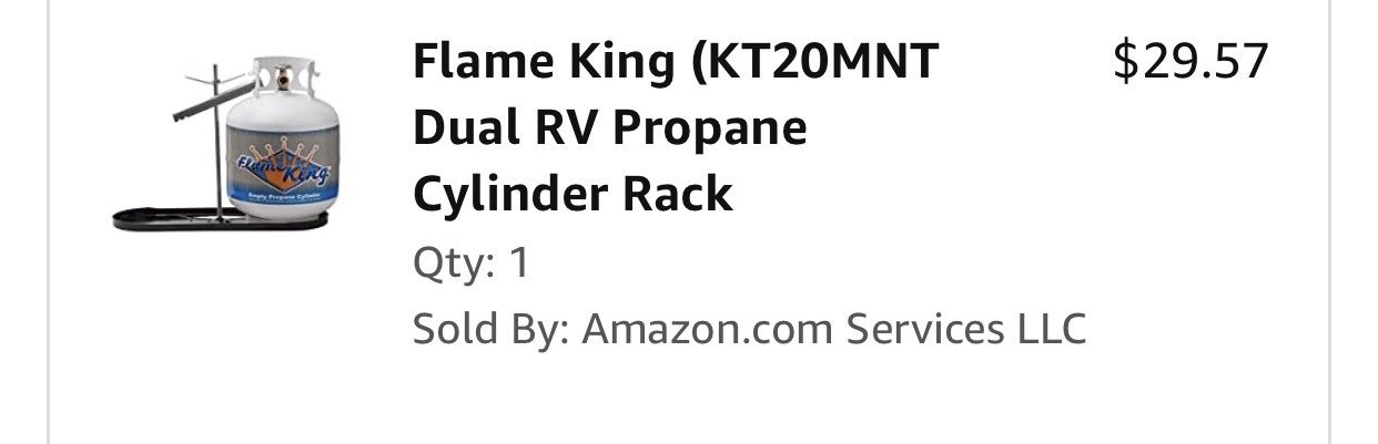 Dual RV propane Cylinder Rack