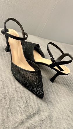 Black Studded Heels Size 7.5