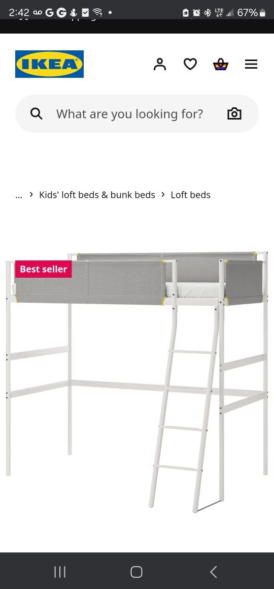 Bunk Bed Loft Bed Ikea Vitval With Couch