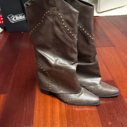Brown Leather Boots 