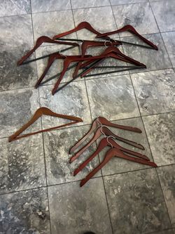 Wood hangers bundle lot