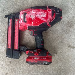 Craftsman Red Nail Gun Battery Powered 