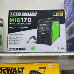 Titanium MIG 170 Inverter Power Source Wire Feeder & Gun Package Welder