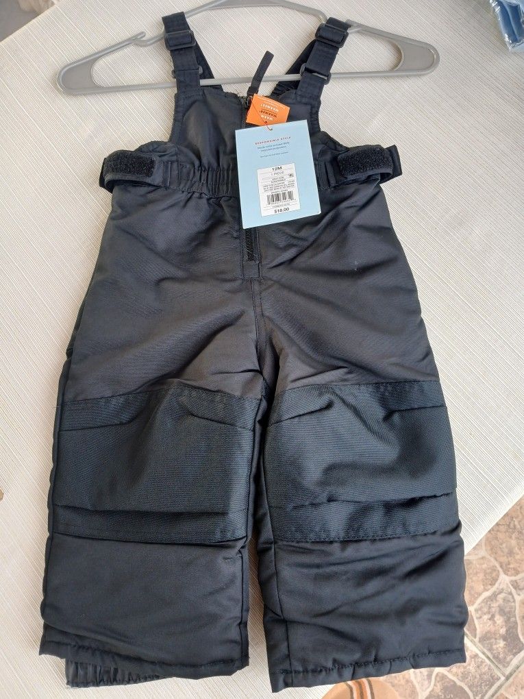 New 12 Months Baby Snow Bib