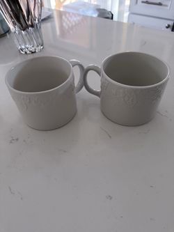 White ceramic cups