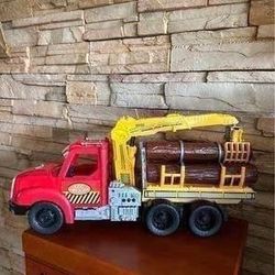 TOY LOG HAULER SEMI TRUCK WITH SOUNDS 21” L