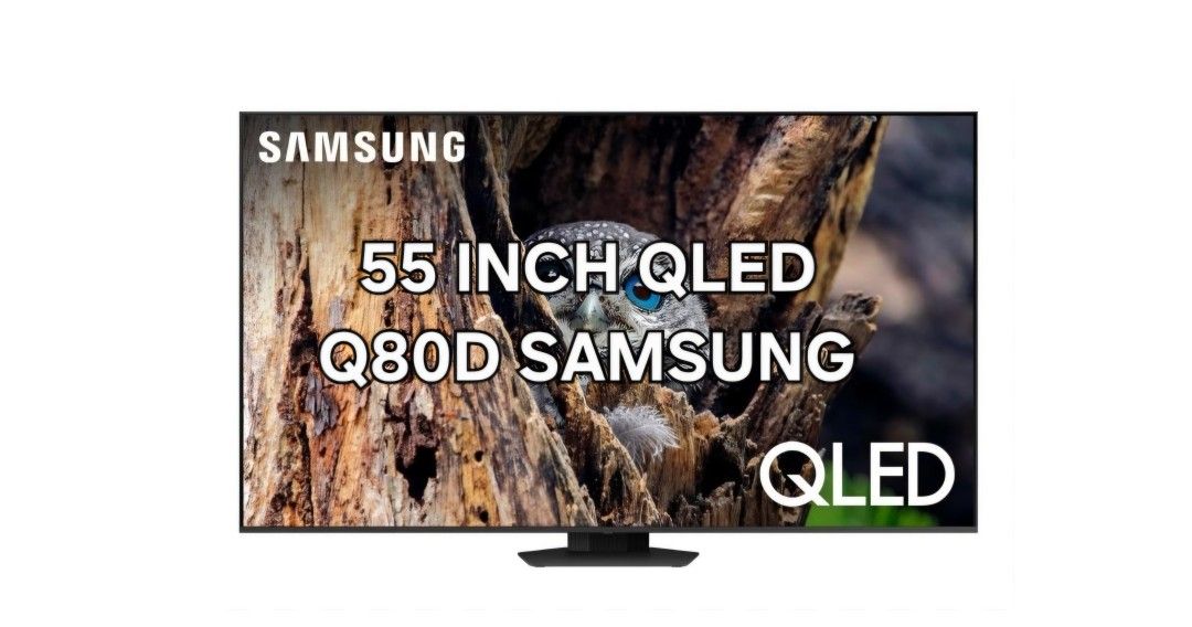55 Inch QLED Samsung Q80D Smart TV 4K UHD with 120 Hz refresh rate. New in the box.