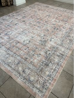 Vintage style 9x12 washable area rug