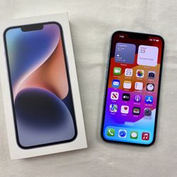 Apple iPhone 14 128GB Blue (Unlocked) - Used / Works Great w/ Box