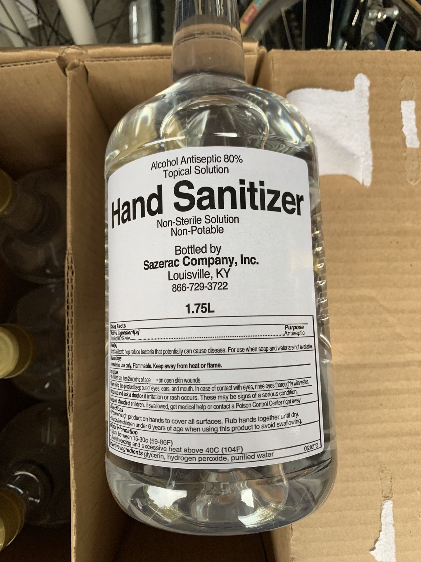 Sazerac Hand Sanitizer Liquid 1.75L