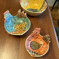 Ceramic chicken plate