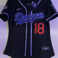 Women Dodgers jersey Yamamoto Black