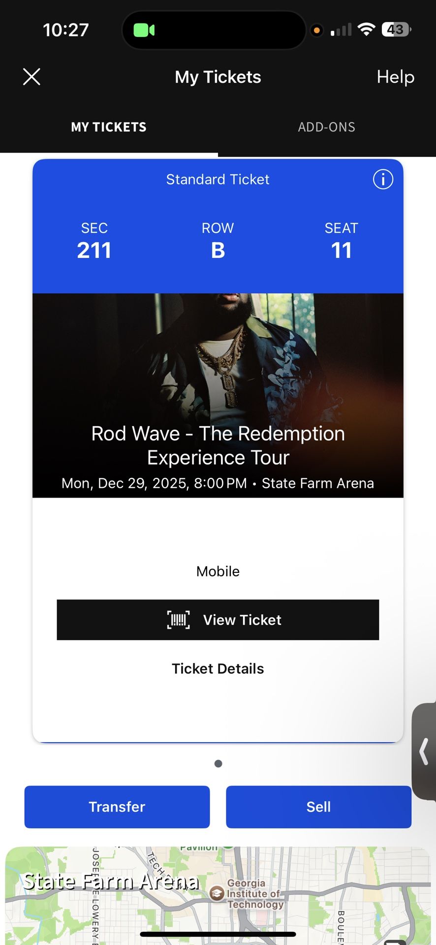 Rod Wave Concert Ticket