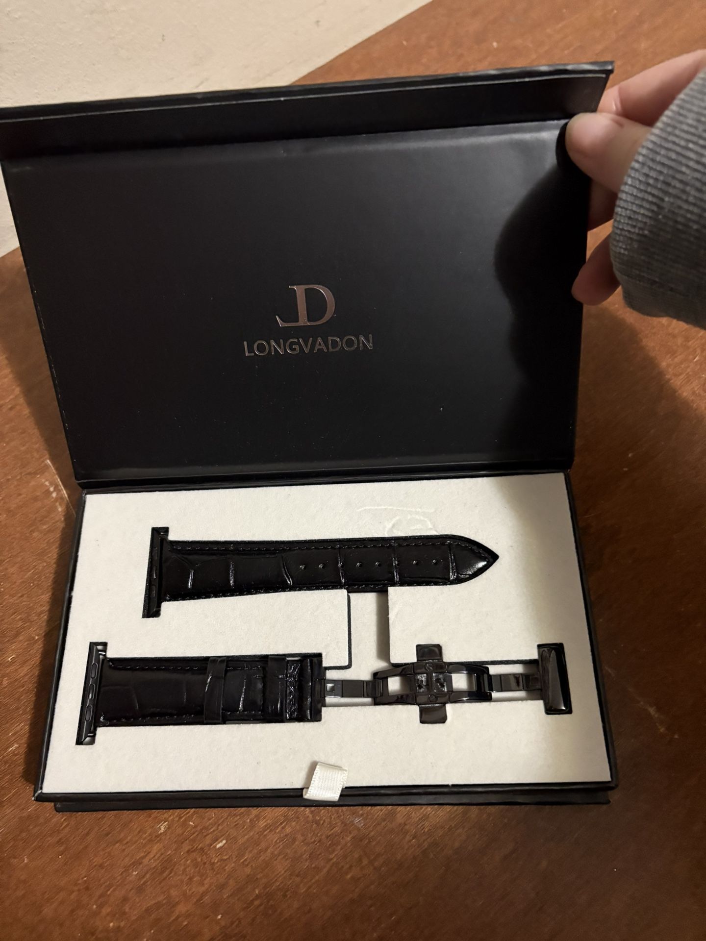 Longvadon Men's Classic Series Watch Band in black