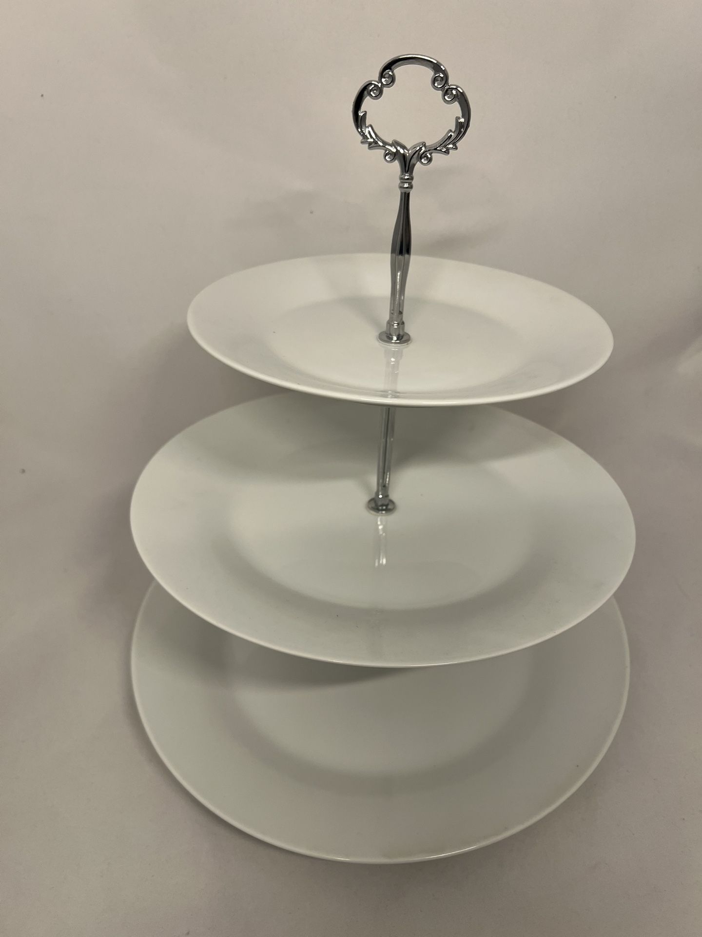 Three Tiered Ceramic appetizers/dessert Display Server