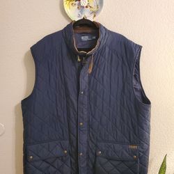 Polo Ralph Lauren Iconic Diamond Quilted Vest 3XLT Navy Outerwear