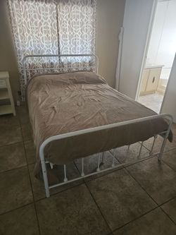 White Metal Bed Frame