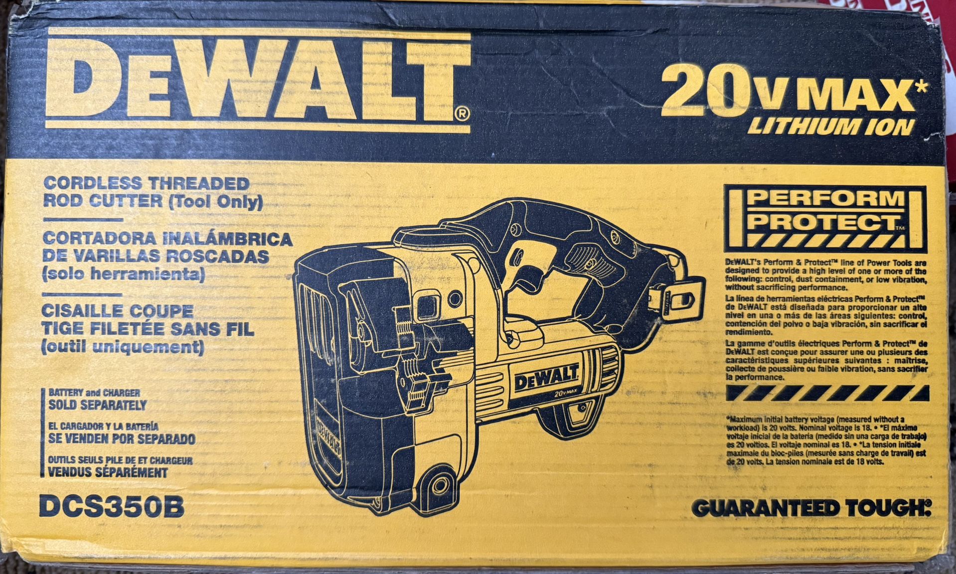 DeWalt CORDLESS THREADED ROD CUTTER (Tool Only)