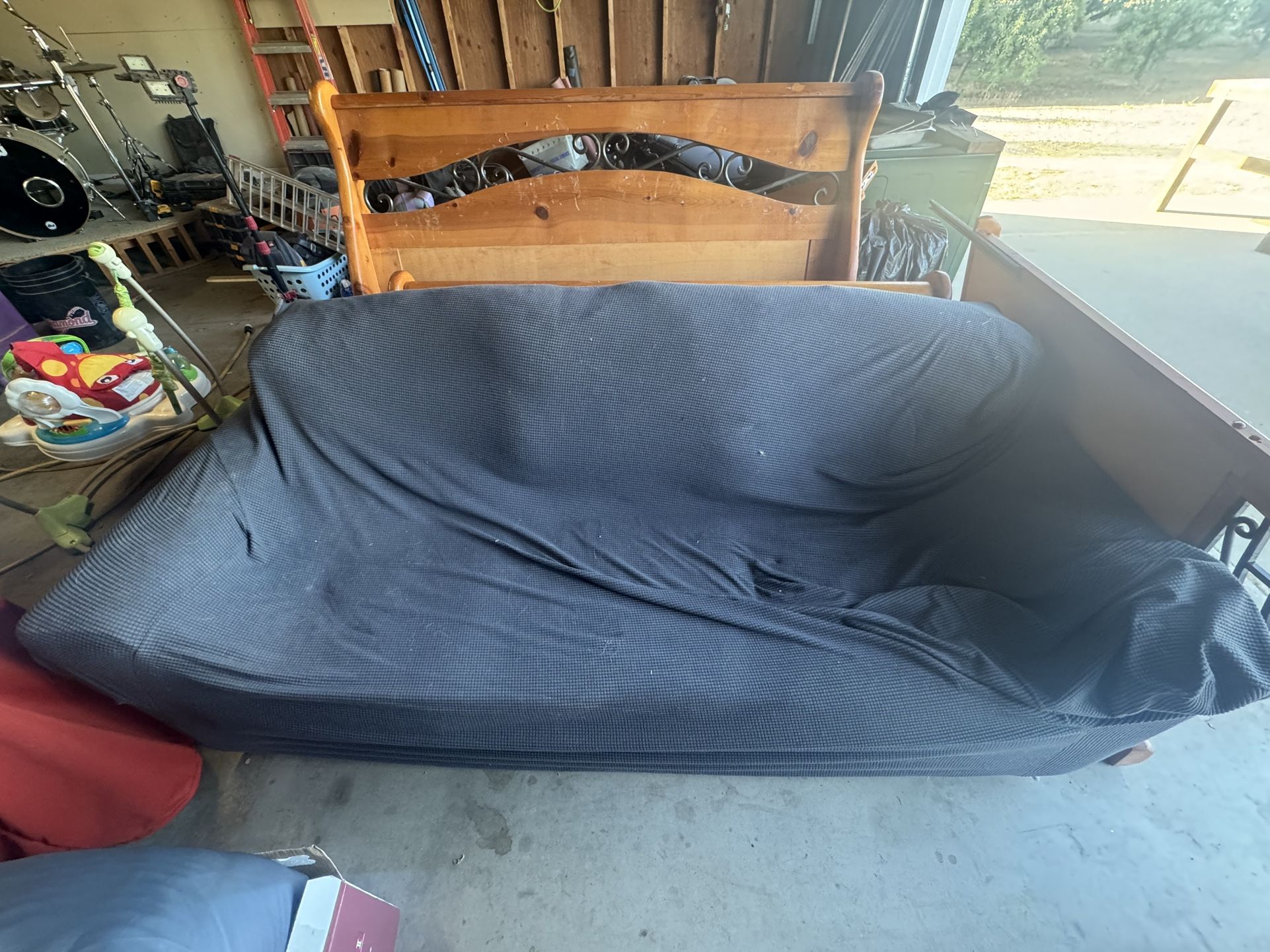 black couch   