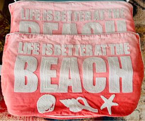 Life Is Better At The Beach Throw Pillows Set of 2