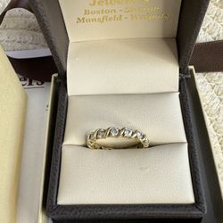 7.25 diamond gold eternity band ring with appraisal 