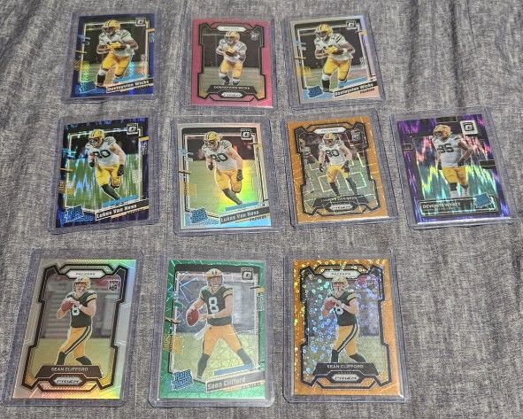 Green Bay Packers 2022/2023 Panini SP Rookie Card Lot (10 cards total)