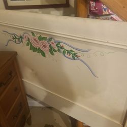 Hand Painted Rose Bed Frame