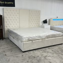 King size storage bed with Mattress