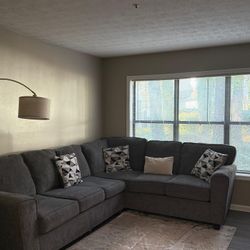 Large Grey Sectional Couch 