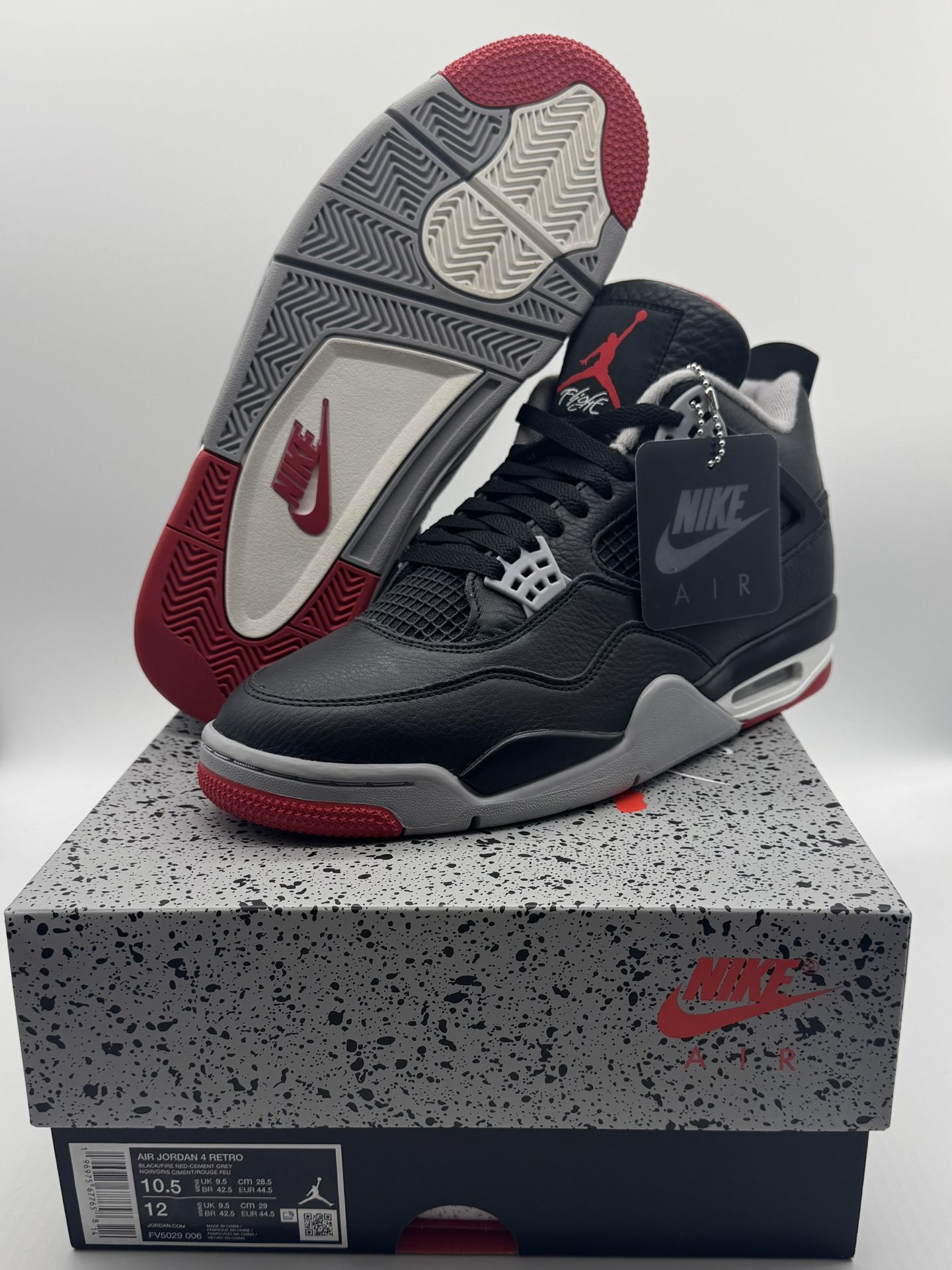 Nike Air Jordan 4 Bred Reimagined FV5029-006 Men’s Size 10.5