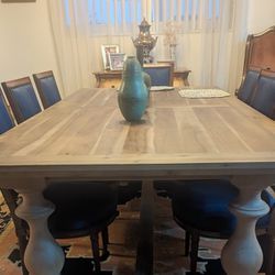 Restoration Hardware Country French Dining Table With Chairs