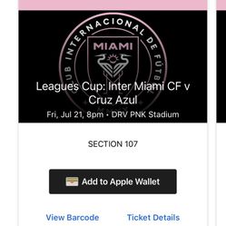 Messi First Game Intermiami Tickets 