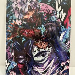 My Hero Academia Hand Drawn Fanart / Blue Flame Poster
