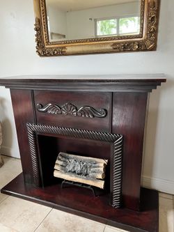 Cherry Wood Fire Place 