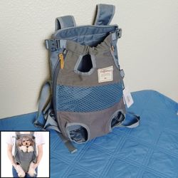 Pet carrier front backpack gray color