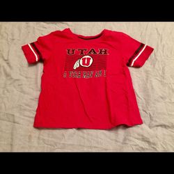 Unisex (Boy) 5T (Size 5) Red University Of Utah T-Shirt