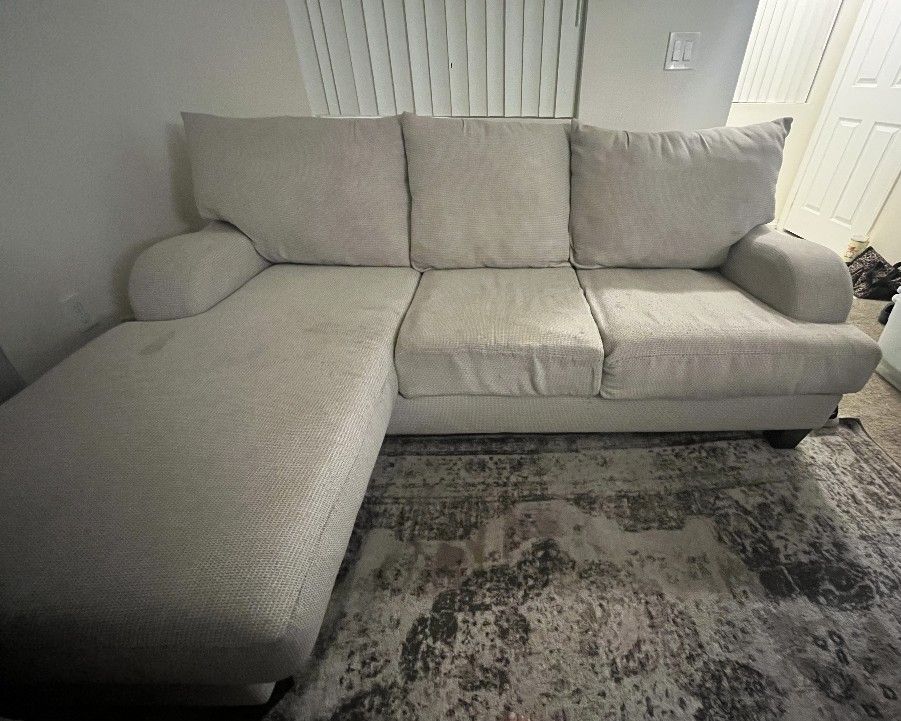FREE White Sofa With Chaise