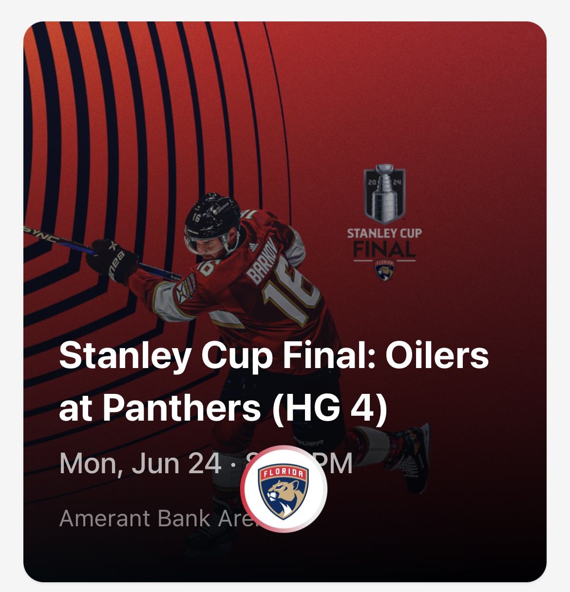Florida Panthers v Edmonton Oilers Game 7 Stanley Cup Finals