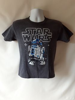 Star Wars R2-D2 boys gray short sleeve t-shirt size M