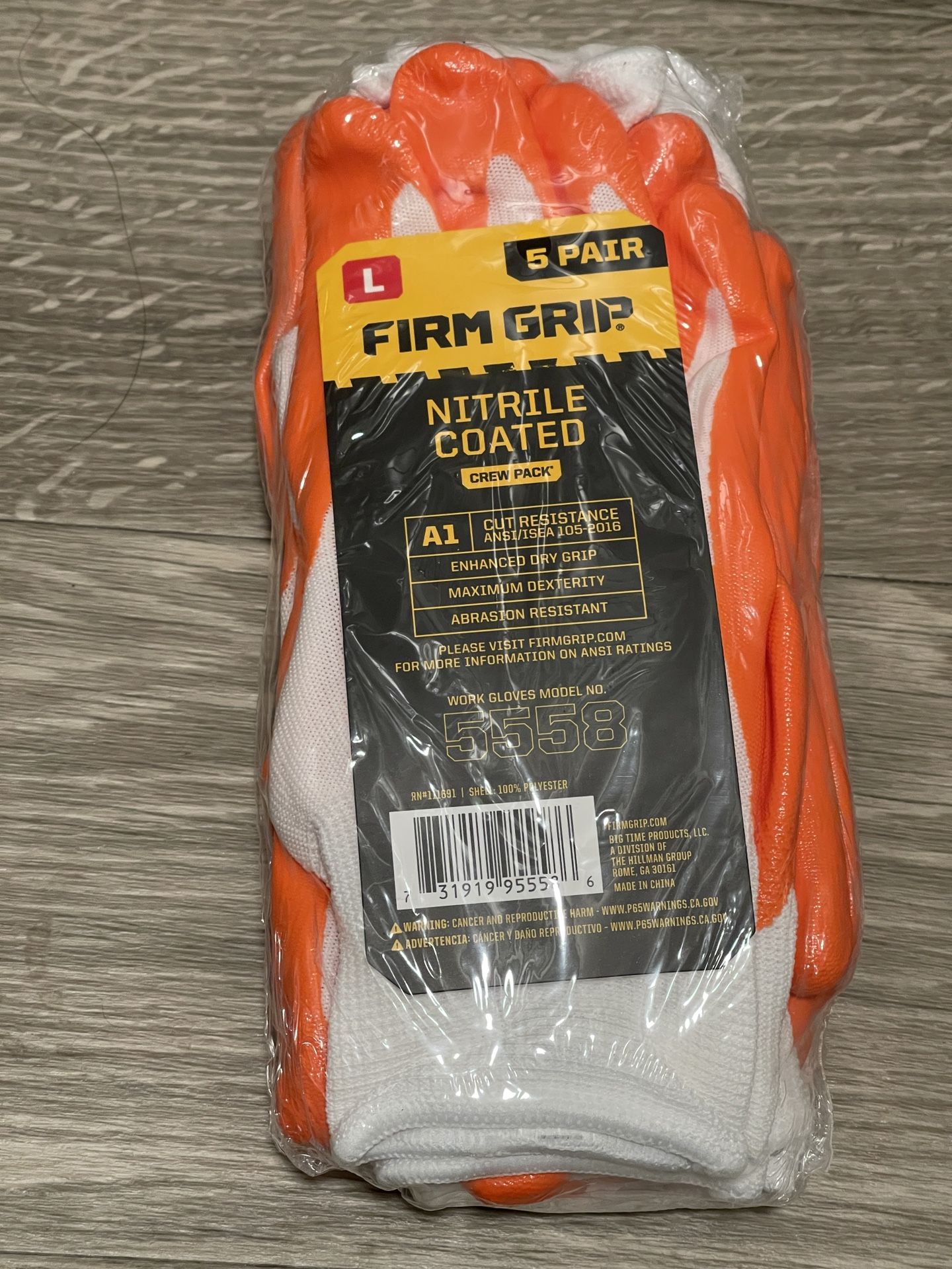 New Firm Grip Nitrile Coated Gloves 
