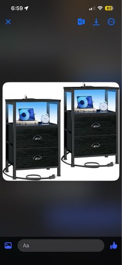Night stand with charging port