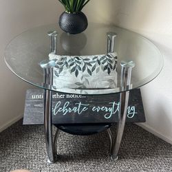 Pair Of Glass Side Tables
