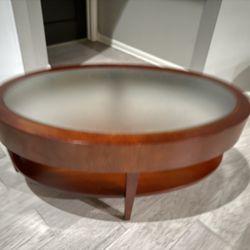 Frosted Glass Top Coffee Table 