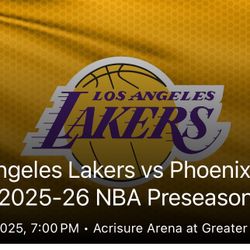 Lakers vs Suns Tickets
