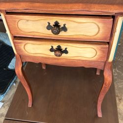 Antique custom refurbished end table  